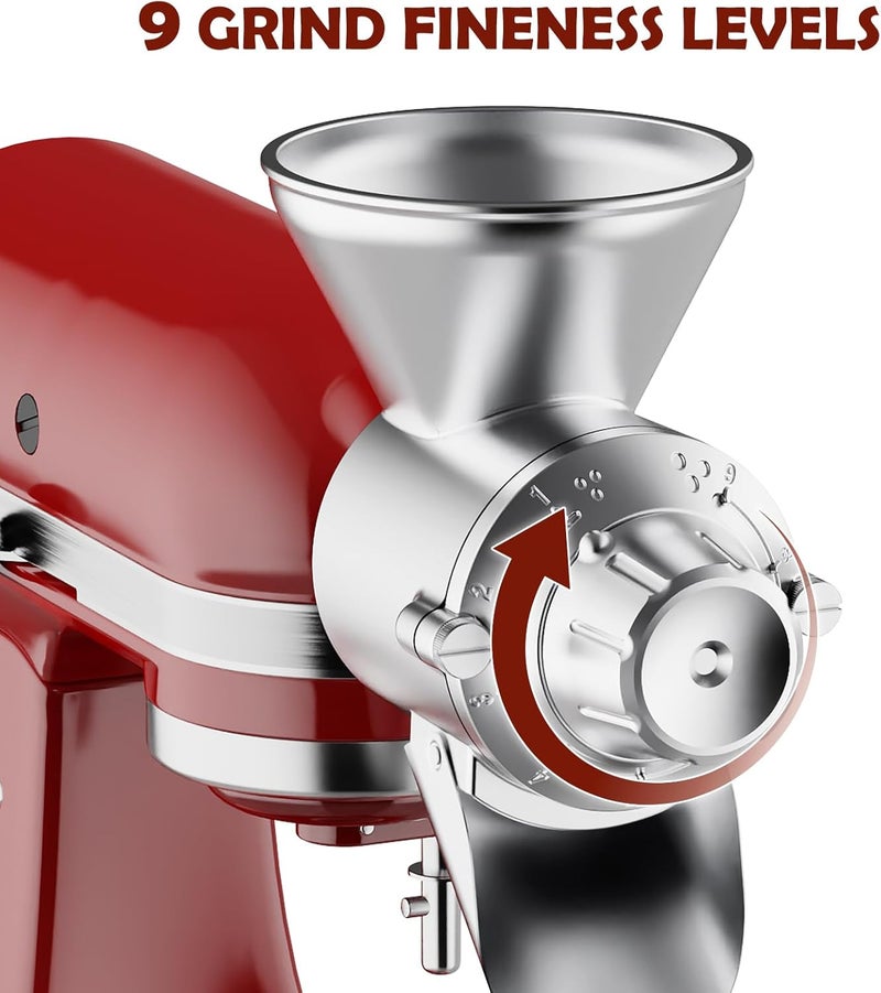 Cofun Grain Mill Attachment for Kitchenaid Stand Mixer, Flour Mill for Kitchenaid, Fit for Non-Oily Dry Grain Corn, Coffee Bean, Buckwheat, Oats, Millet, Wheat, Flour Mill Attachment by - Image 3